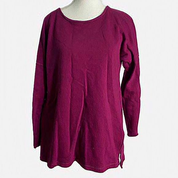 crown & ivy Tops - Crown & Ivy Crown purple with navy blue lace up the back 3/4 Sleeve‎ Top